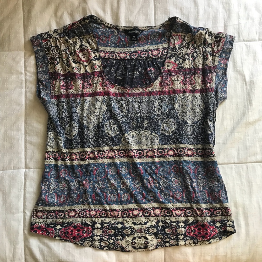 Lucky Brand Patterned T-Shirt